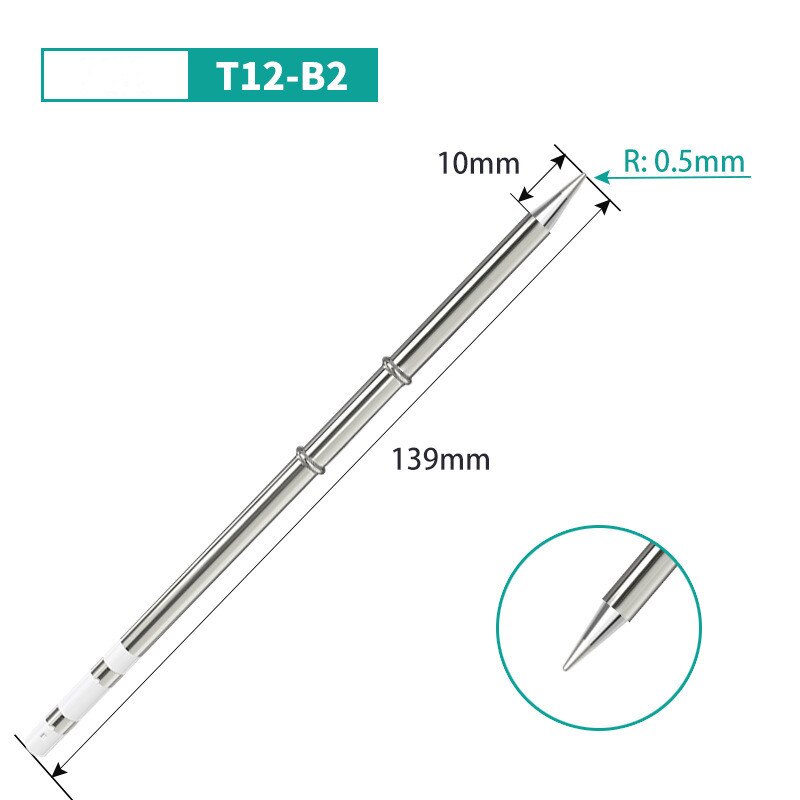 T12 K Series Soldering Solder Iron Tips T12-KL KF KR KU Series Iron Tip for Hakko FX951 STC AND OLED Electric Soldering Iron: T12-B2