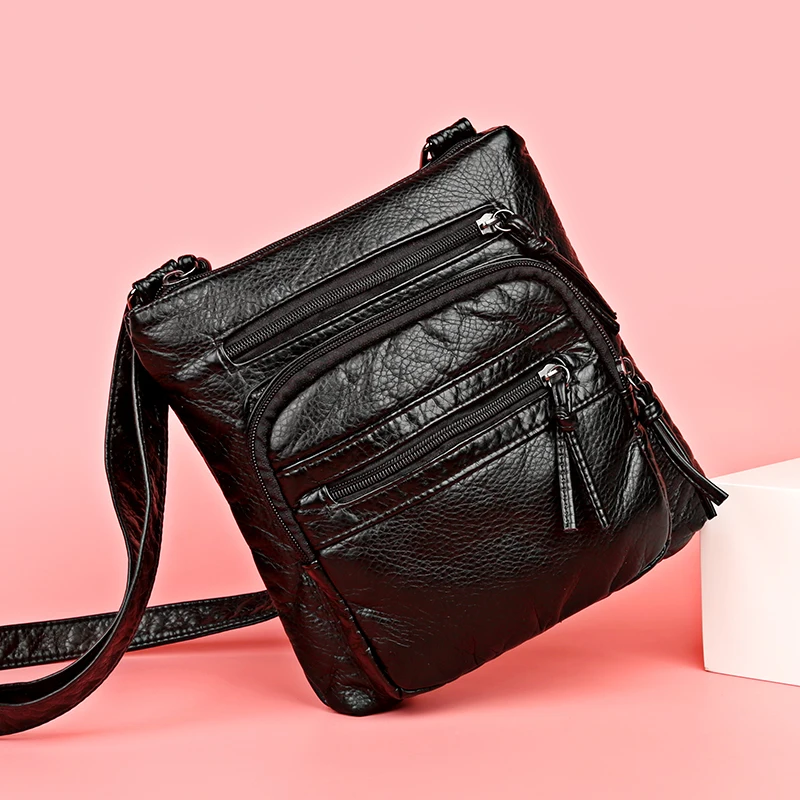 Women Bag Purses Flap Coin Purse Multi-Layer Casual Shoulder Bag PU Leather Women Luxury Shoulder Messenger Girl Crossbody Bags
