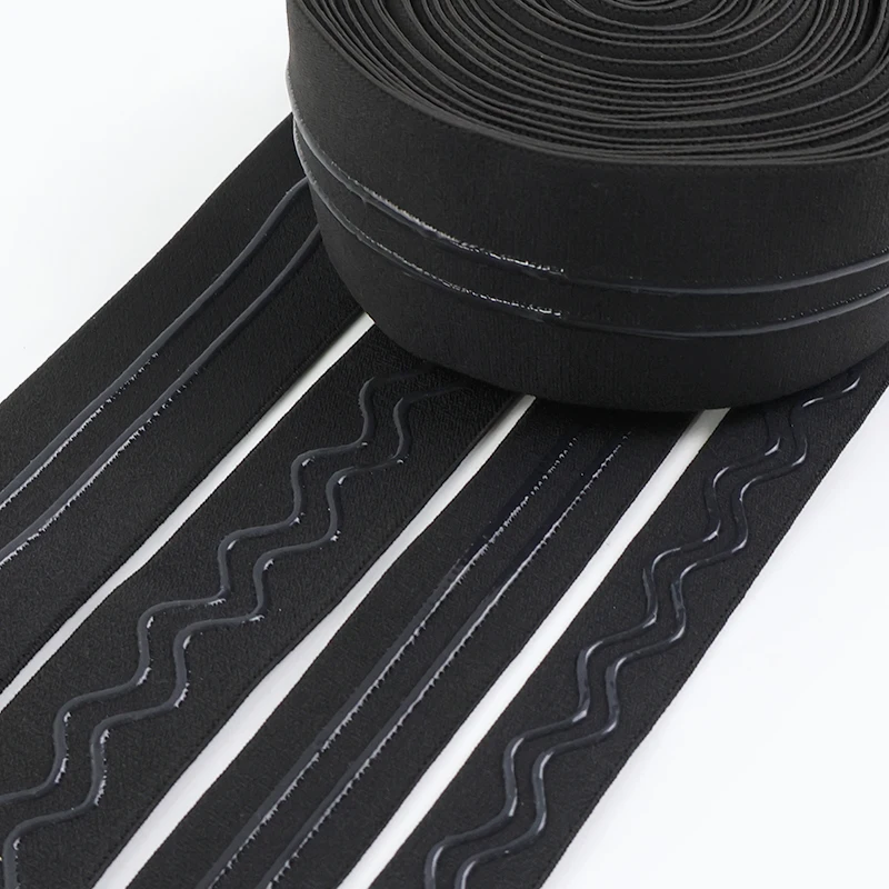 2/5/10m 20-55mm silikonista liukumatonta kuminauhaa vaatteiden ompeluun vyötärönauhan joustonauhaa ulkovaatteiden kuminauhatarvikkeet