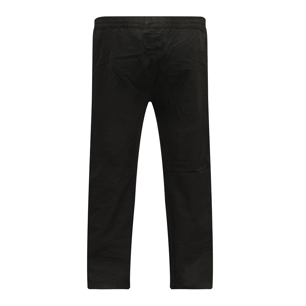 Mænd ensfarvet løs snoretræk sports yoga bukser lige brede ben sweatpants