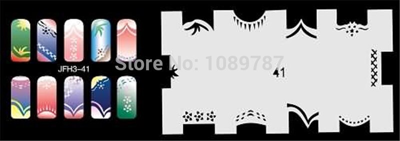 ABEST Reuseable Airbrush Nail Stencil 240 DESIGNS - 20 Template Sheets Kit Set 3