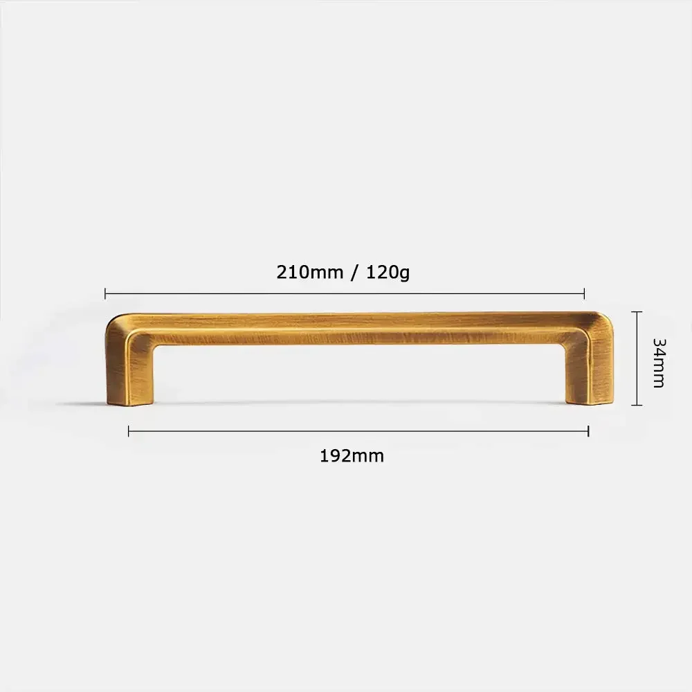 Modern Arch Pull High-end Yellow Bronze Drawer Knobs Kitchen Cupboard Door Handles Cabinet Handles for Furniture Hardware: Brown