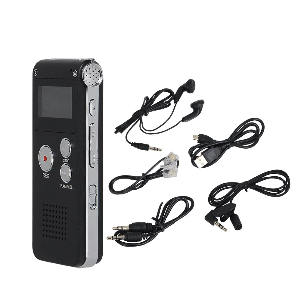 Oplaadbare 8GB Digital Audio Voice Recorder Dictafoon Telefoon MP3 Speler ET Recorder Speler