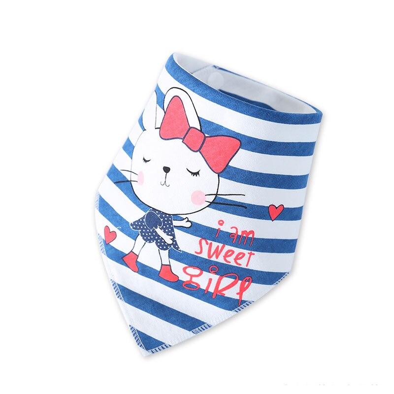 Cotton Newborn Baby Bibs Cartoon Fox Baby Feeding Burp Cloths Stuff Bandana Bibs Smock Scarf Boy Girl Toddler Infant Bib: Style 2 D