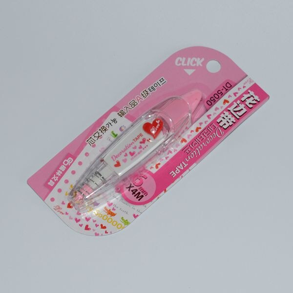 Corretivo bolígrafo escolar cinta correctora papelería cristativa escuela Linda papelería cinta correctora kawaii fita corretiva herramientas: Rosa
