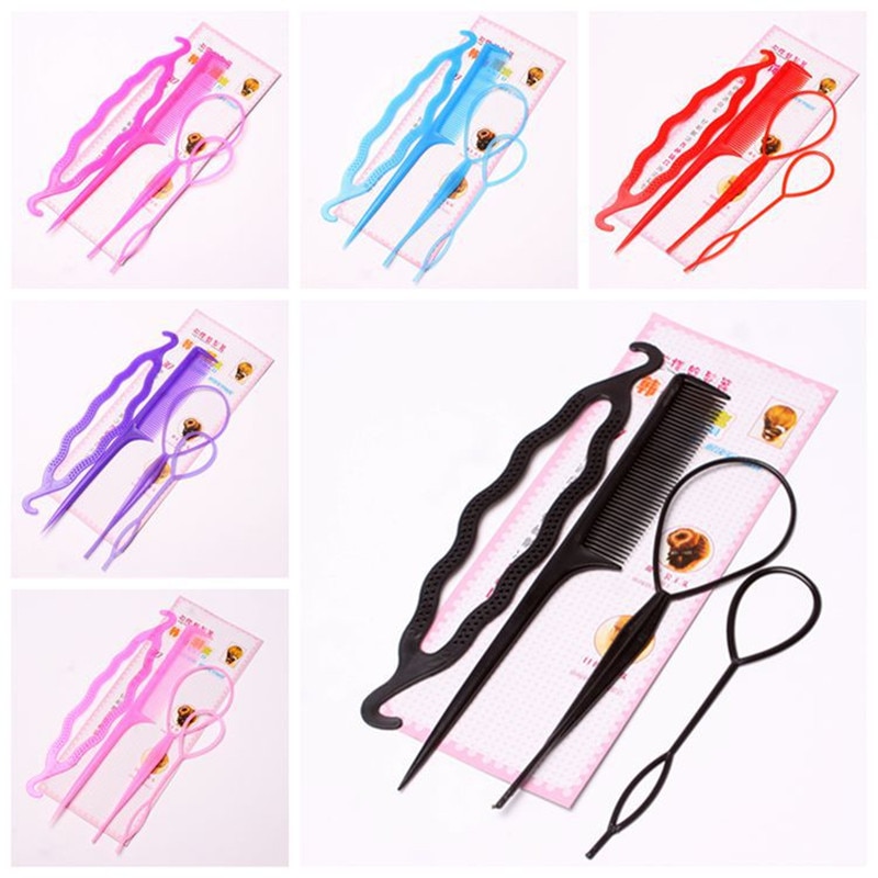 Hair Styling Tools Braid Tool Set Weave Braid Twist Tool Disk Hair Kit Pull Hair Pin Twist Styling Clip Comb Hair Accessories