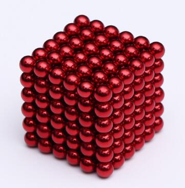 512 pz/lotto fai da te metallo neodimio magnete magico sfere magnetiche blocchi cubo costruzione giocattoli da costruzione Colorfull Arts Crafts Toy: red-3mm-512pcs