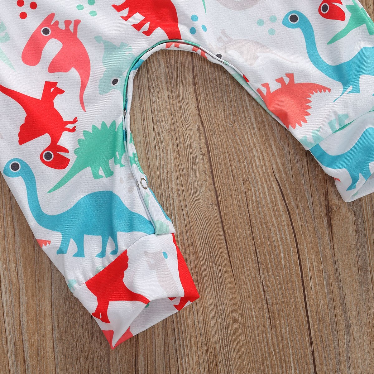 Neonati maschi dinosauro Stampato Tuta di Modo Senza Maniche Collo Rotondo Maglione di Un Pezzo corti