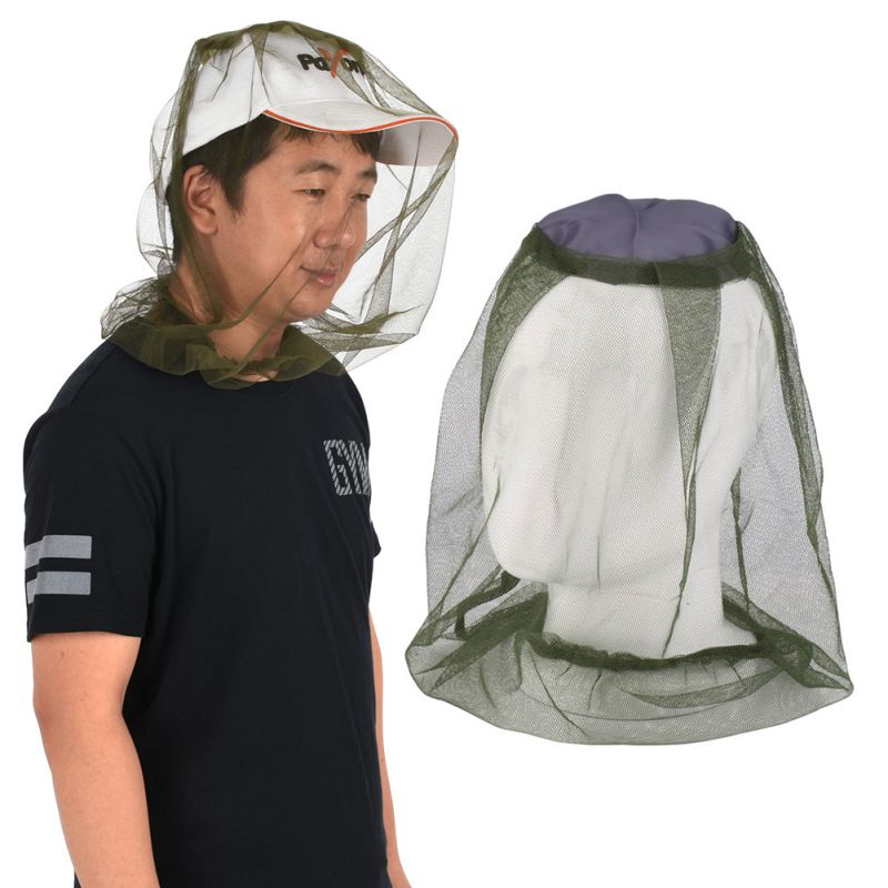 Midge Mosquito Insect Hat Vissen Bug Mesh Hoofd Netto Gezicht Protector Travel Camping