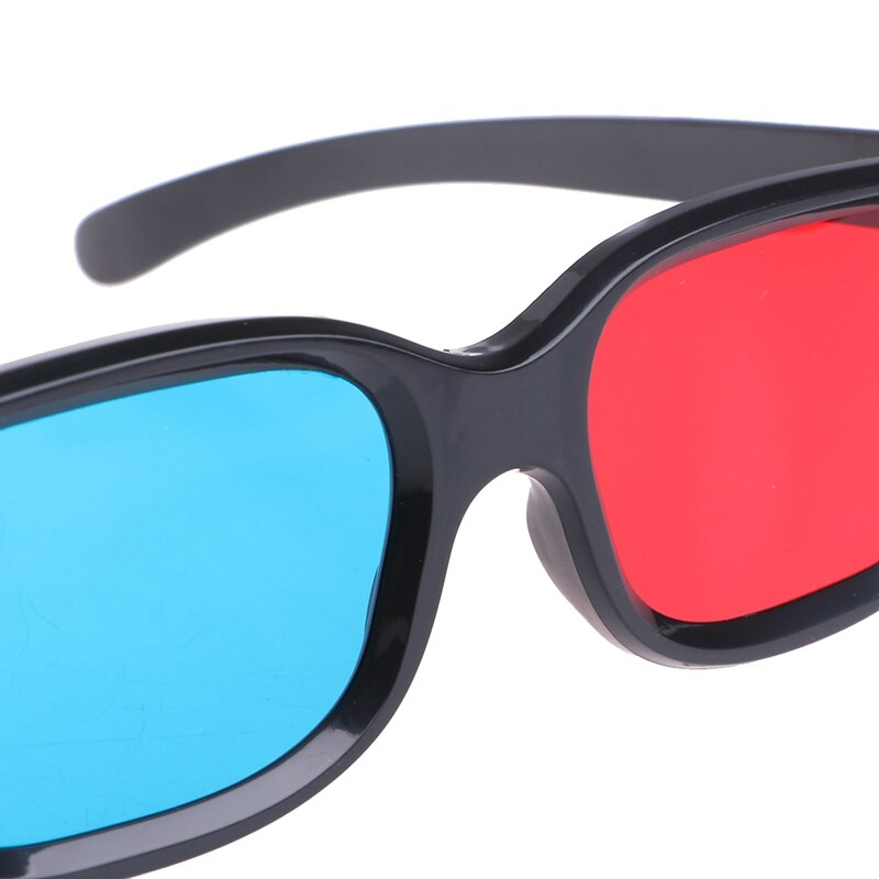 Cadre noir universel rouge bleu Cyan anaglyphe 3D lunettes 0.2mm pour film jeu DVD