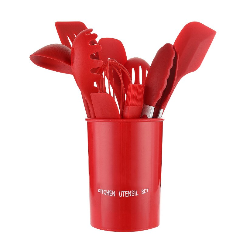 Silicone Spatula Turner Slotted spoon Ladle Spoon Spoon Spatula Spooula Spatula Basting brush Food Tongs Silicone Kitchenware
