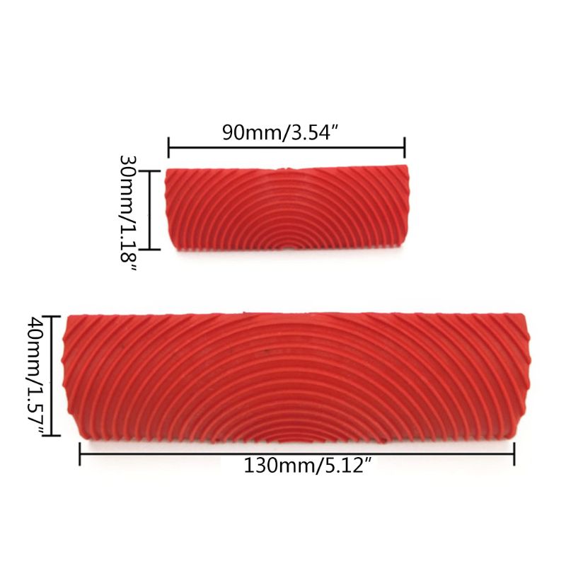 2Pcs/set Imitation Wood Graining Pattern Wall Texture DIY Brush Painting Tool D2TD