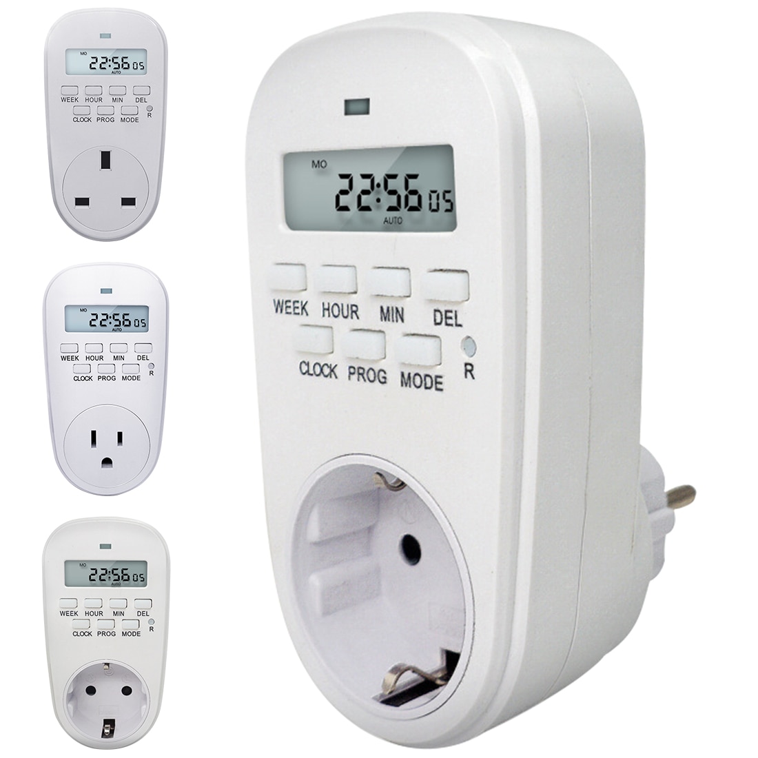 EU/US/UK Plug Timer Switch Energy Saving Digital Kitchen Timer Outlet Week Hour Adjustable Programmable Timing Socket