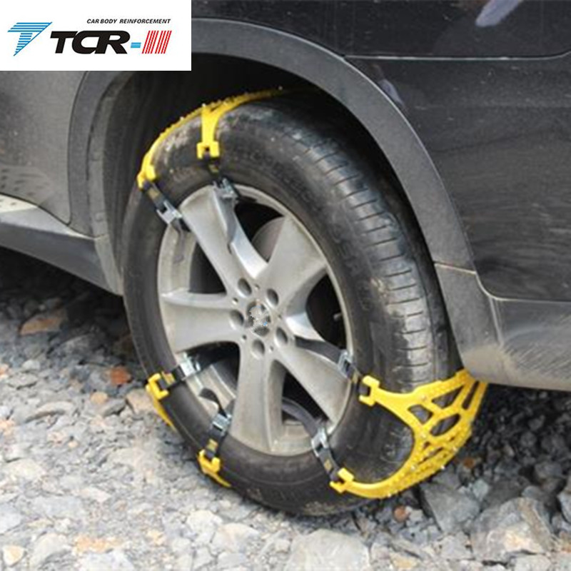 1x TPU de nieve de plástico de las cadenas de púas para neumáticos de coche Universal de neumáticos de invierno seguridad vial de las cadenas de nieve escalada barro suelo antideslizante