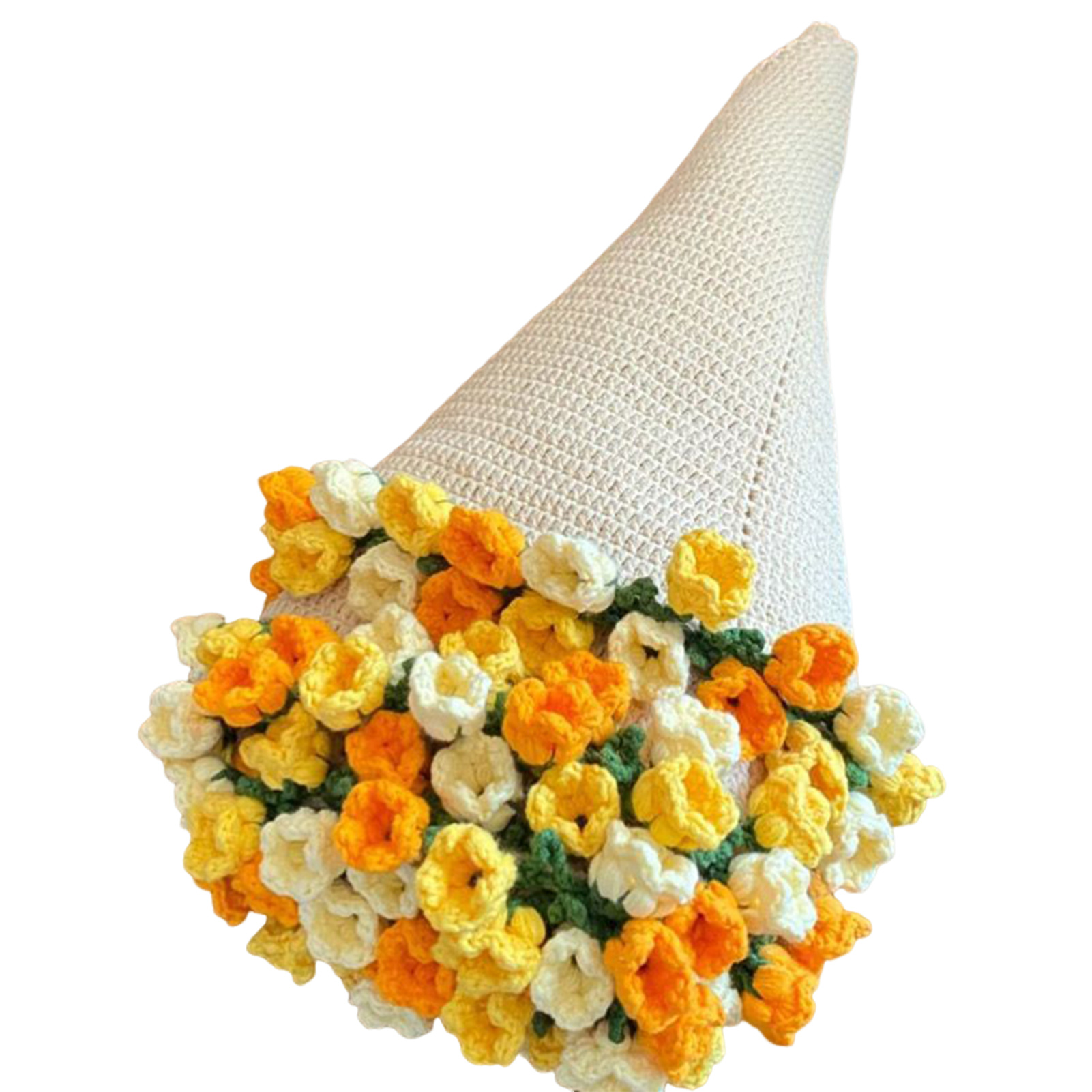 Gehaakt bloemenboeket Diy handgeweven bloemboeketdeken Ultrazacht ademend romantisch gebreide bloemen gooien dekens: Donker Kaki