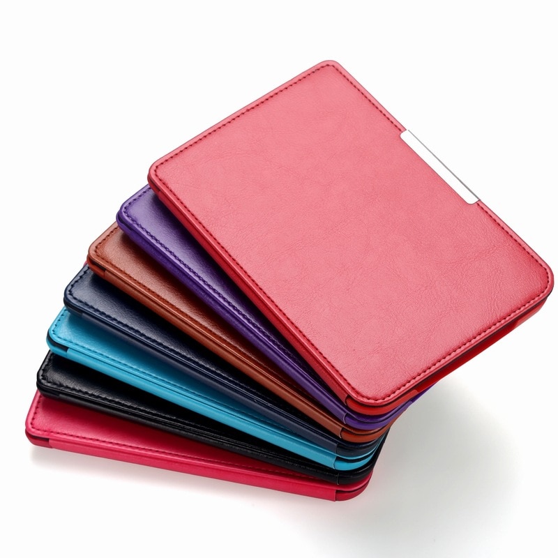 1pc PU leather cover beschermhoes voor pocketbook touch lux 3 Ruby Rood voor pocketbook 614 plus 615/ 624/625/626 ereader
