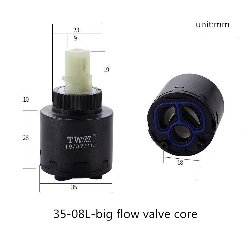 Tap Mixer High Spool Valve 25 MM/35 MM/40 MM Taps Accessories Ceramic Cartridge Faucet Cartridge Mixer Kitchen Bath Basin Shower: Navy Blue