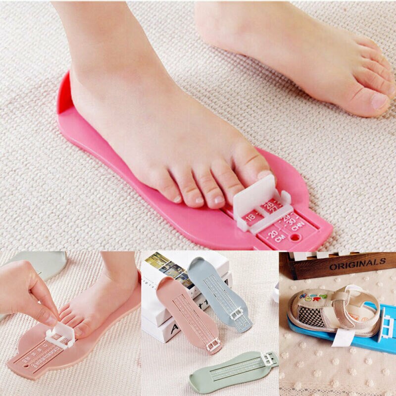 5 cores criança infantil pé medida calibre sapatos tamanho ferramenta régua de medição disponível abs bebê carro faixa ajustável 0-20cm tamanho