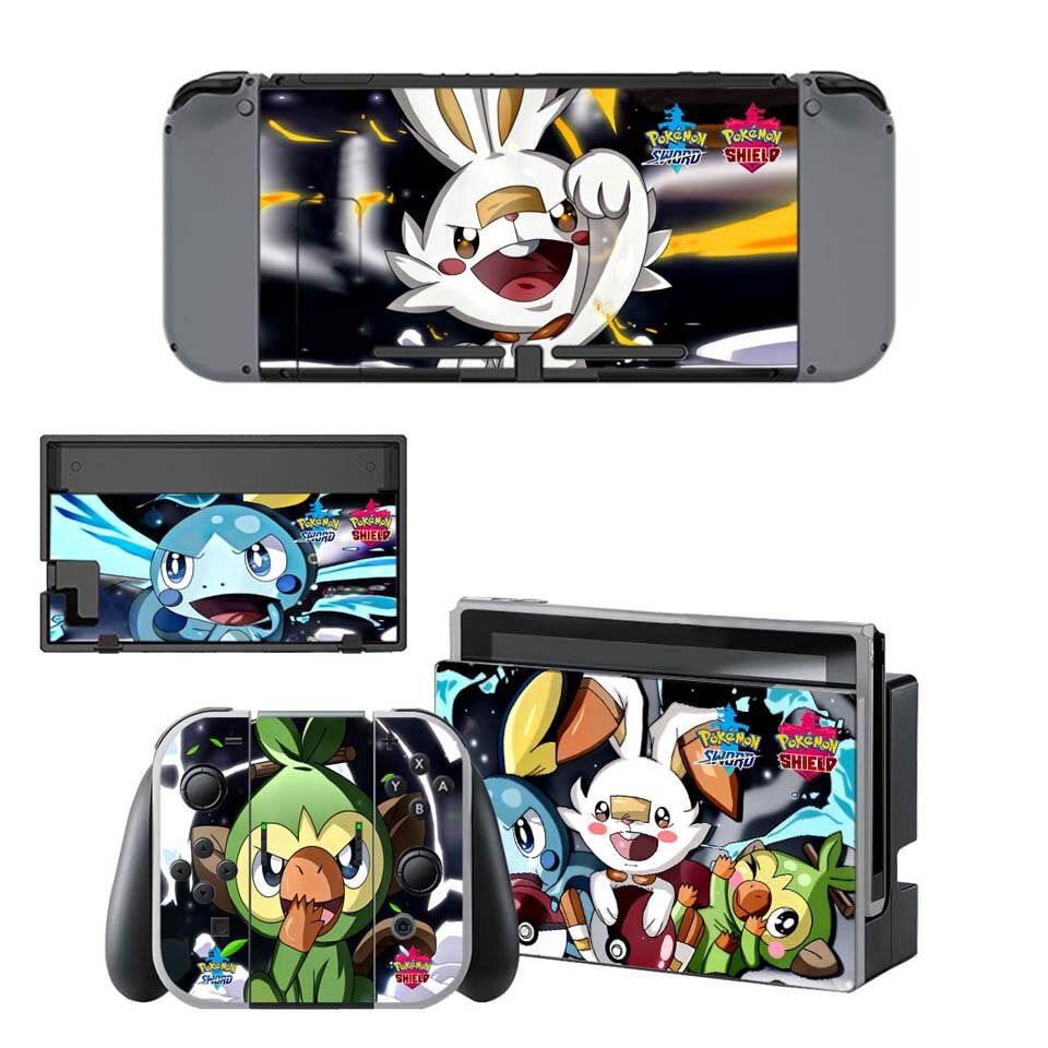 Nintend Switch Console + Vreugde-Con Controller Vinyl Skin Sticker Set voor Pokemom Beschermende Skins voor NS Schakelaar: YSNS1894