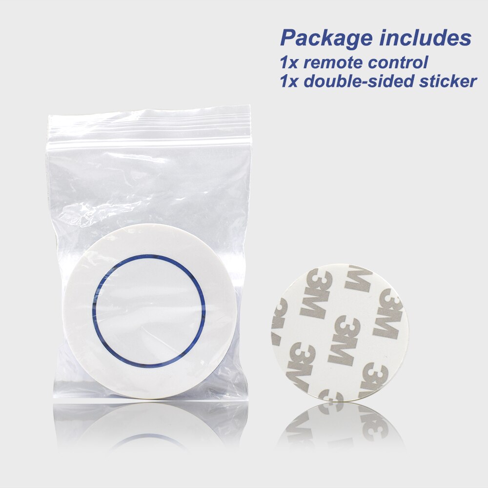 433Mhz Wireless Remote Control 1 Button Round Remote Control Switch Feel Free To Paste EV1527 Chip Learning Type