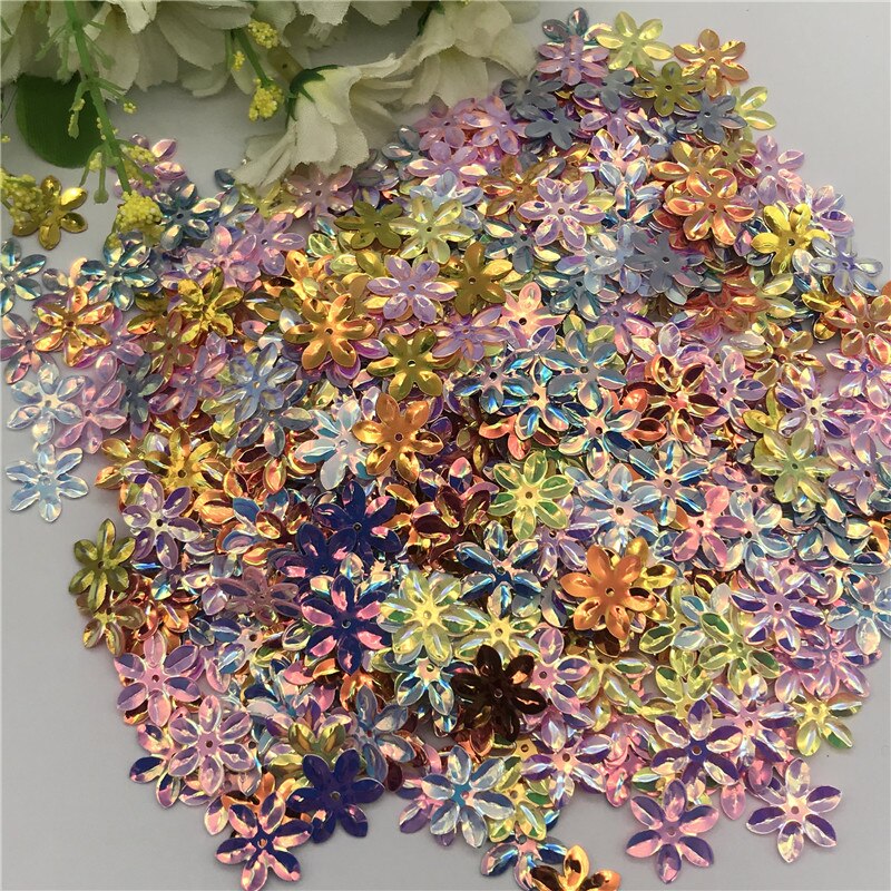 25G 12Mm Gemengde Kleur Bloem Naaien Kledingstuk Accessoires, Kleding Accessoires, Diy Pailletten Scrapbooking Shakes