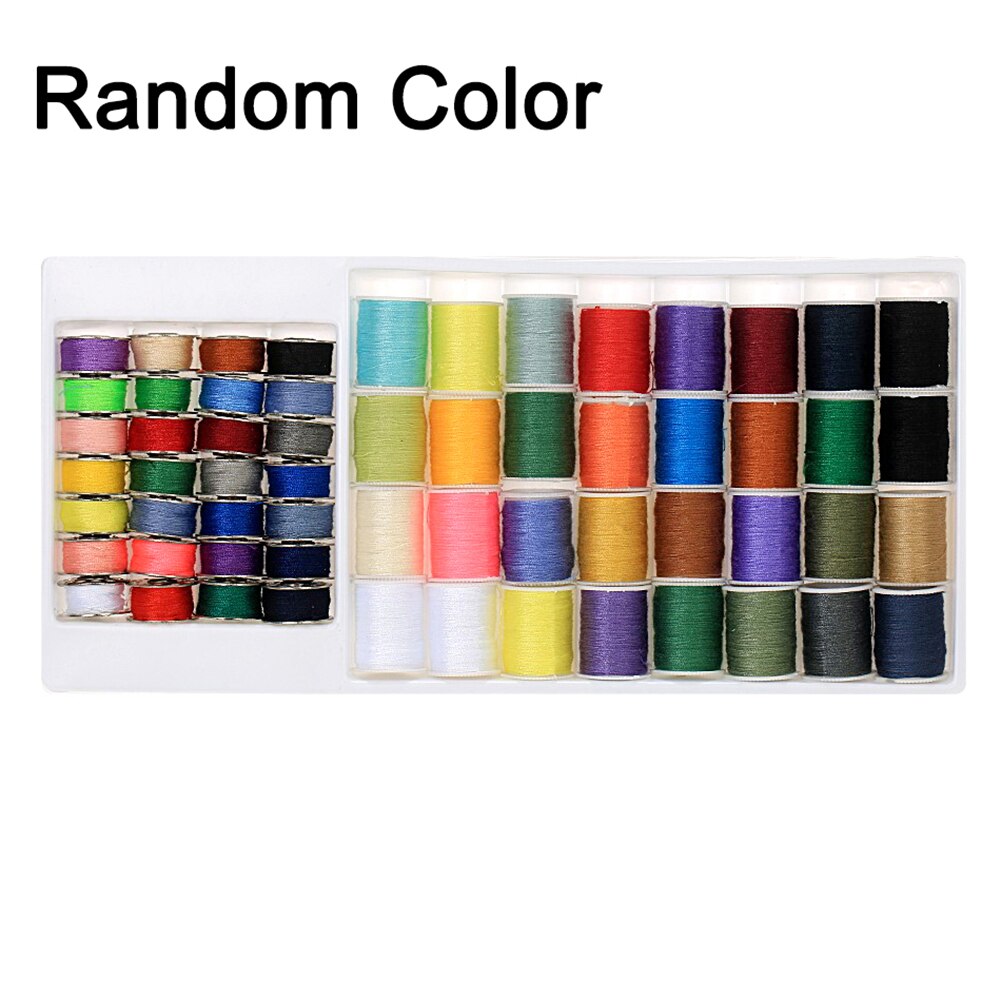 60pcs Mixed Colors Sewing Thread Set Metal Bobbins Thread Spools for Brother Janome Singer Household Sewing Machines