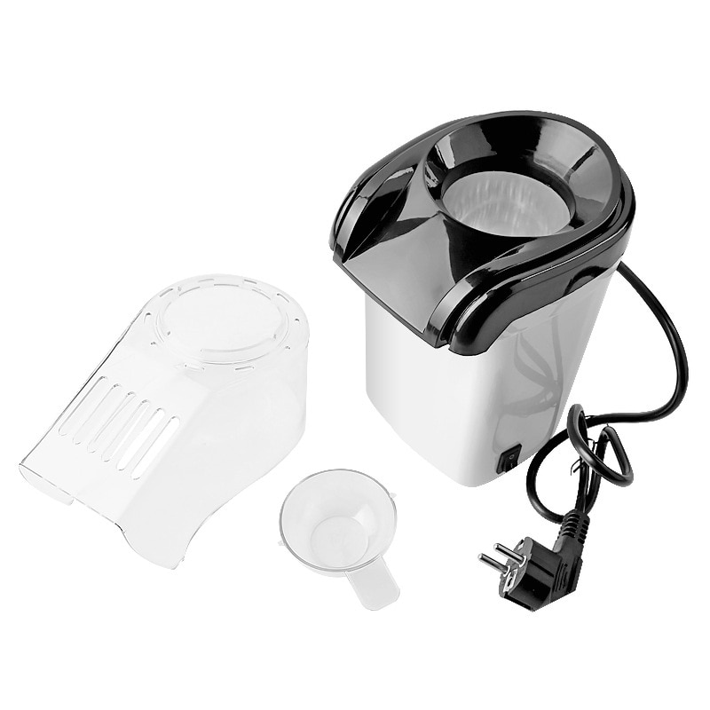 Popcornmaskin luft popcorn popper + popcorn maker med mätkoppen för att mäta popcornkärnor + smält smör - vit (eu pl