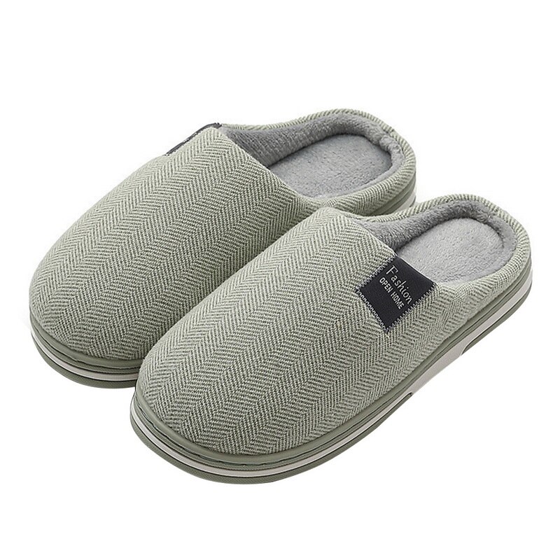 Thuis Slippers Vrouwen Winter Warm Huis Zachte Antislip Pluche Katoenen Schoenen Mannen Liefhebbers Slaapkamer Dames Meisjes Jongens Leuke bont Slides: green / 36-37