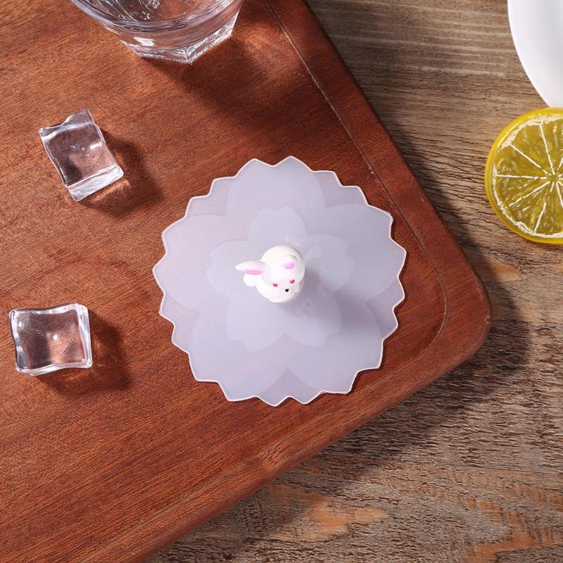 Anti-damm återanvändbar hög temperaturbeständighet förseglade koppar lock söt silikon kopp täcke temugg koppar sugförslutningslock