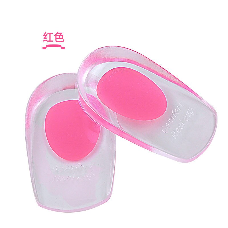 Gel Silikon Weiche Ferse Pad Halbe Einlegesohle Ferse Tasse Fixiert Sohle Dämpfung Und Komfortable Dünne Stil Schuhe Fuß Pad: S(EU35-39)