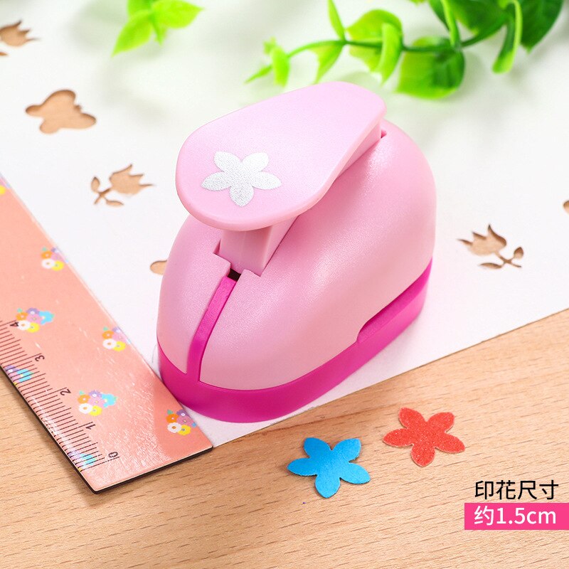 1pcs 2.5cm/1.5cm Mini Paper Punch for DIY Card Punch Device Engraving Cutter Machine Handmade Materials for Kindergarten: 1.5cm flower