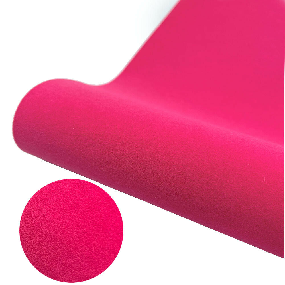 Revestimiento flocado de terciopelo autoadhesivo, hojas adhesivas de tela de fieltro para arte y manualidades, revestimiento para joyero, revestimiento de terciopelo suave para cajón: L / Rojo rosado
