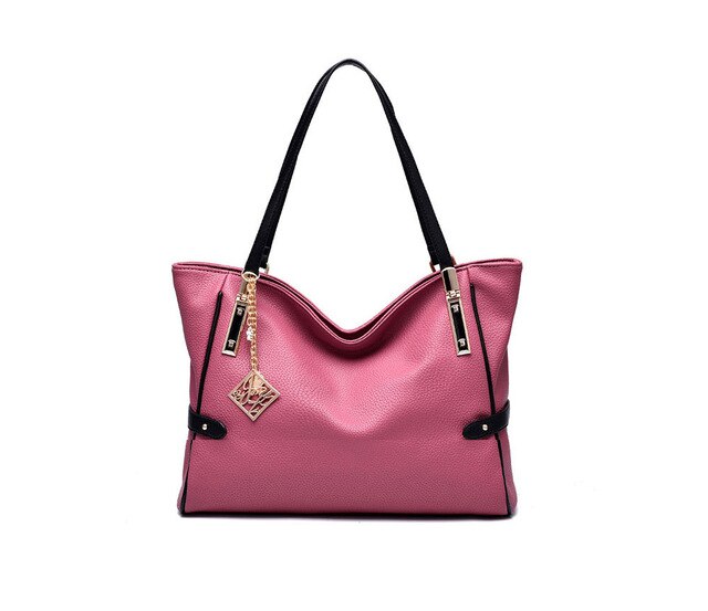 TTOU femmes gland fourre-tout décontracté dames sac à main sac à bandoulière en cuir synthétique polyuréthane grande capacité sac à main sac de banlieue femme: Pink