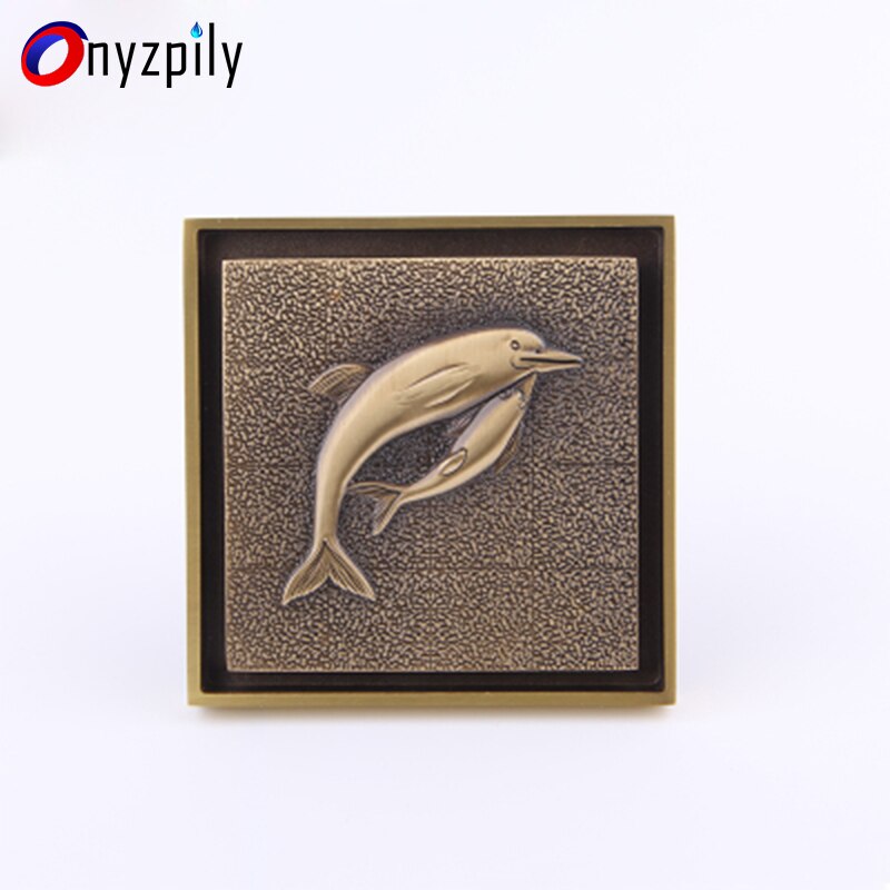 Vidange de sol antique en cuivre | Égouttoir de sol anti-odeur, douche de sol authentique, douche de sol noire