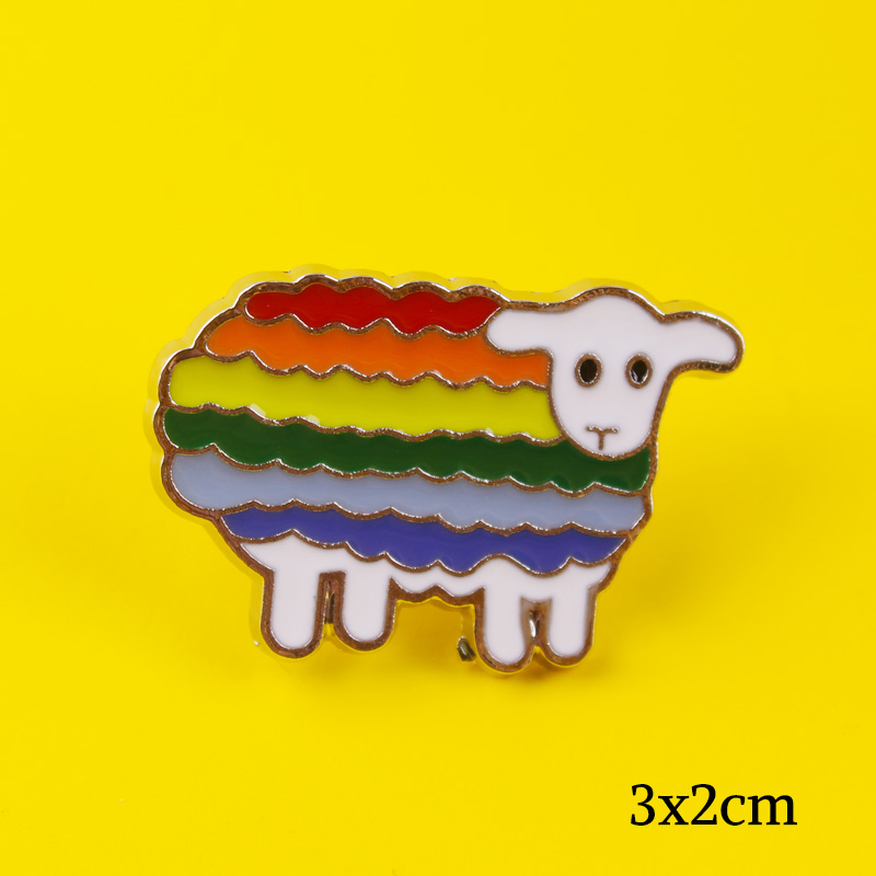 LGBT Rainbow Love Hearts Brooches Badges for Backpack Pride Pin Badges for Clothes Pins for Backpacks LGBT Accessories Badge DIY: HZ0206XZ