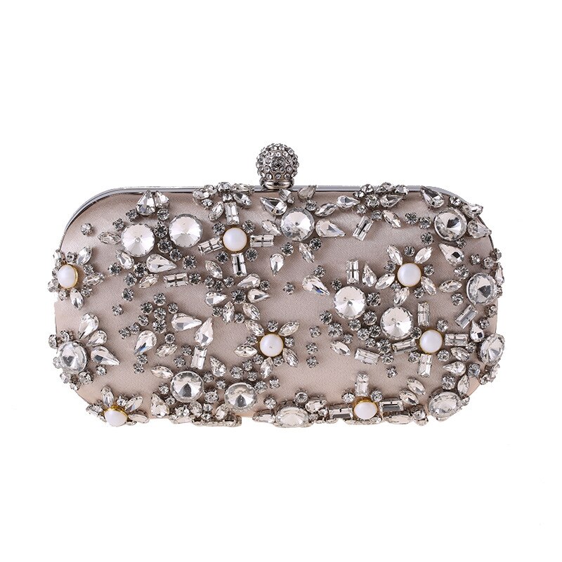 Luxy Moon Women Clutch Bag Wedding Clutch Party Purse and Handbag Pearl Clutch Luxury Handbags Women Bags Wallet bolsa: Design C Apricot