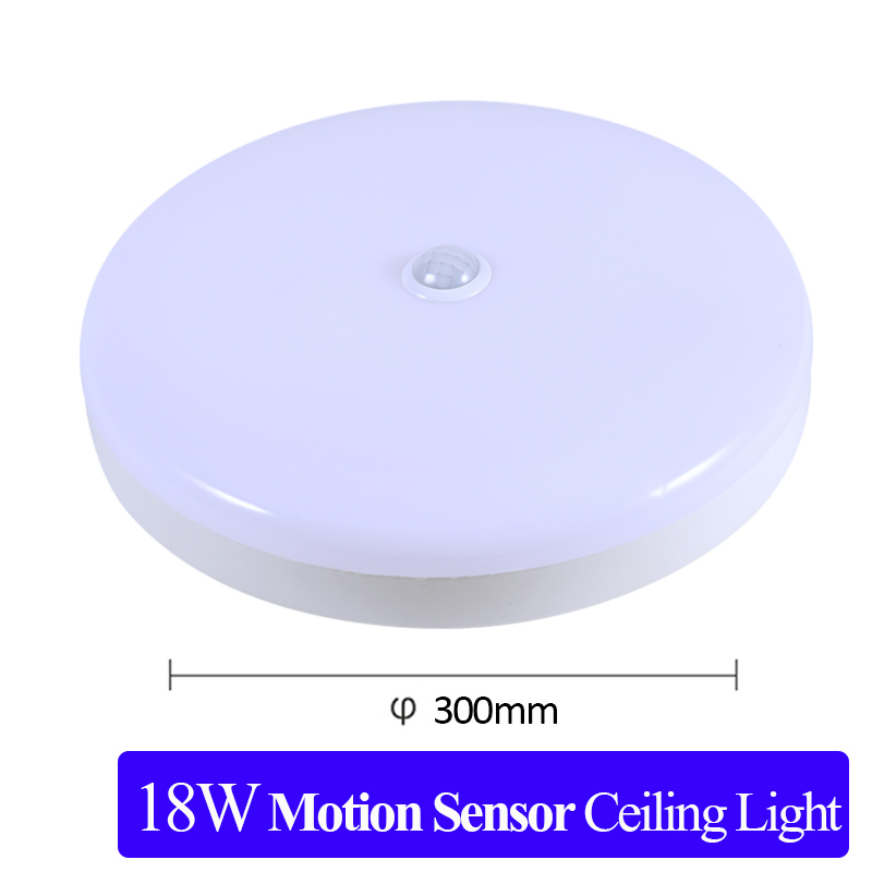 Ceiling Lighting Motion Sensor/Human induction Smart PIR led ceiling lights Fixture Bathroom Aisle Stairs Balcony Ceiling lamps: 18W motion sensor / 30W (no sensor)