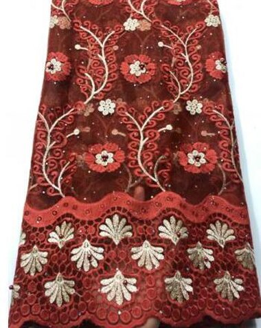 Nigerian Laces Fabrics Tulle African Laces Fabric Wedding African French Net Lace VLL4583