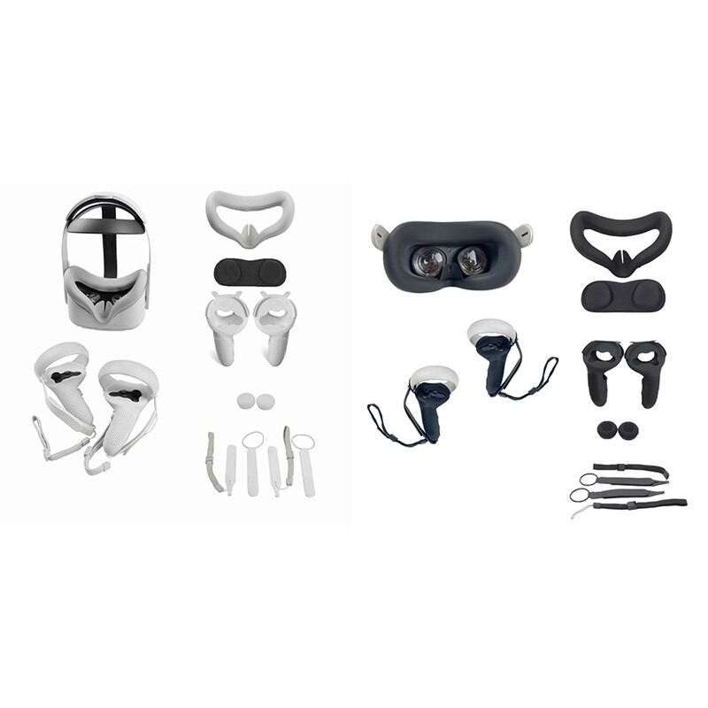 Protective Eye Face Mask Cover for Oculus Quest 2 VR Press Controller with Handle Grip for Oculus Quest2