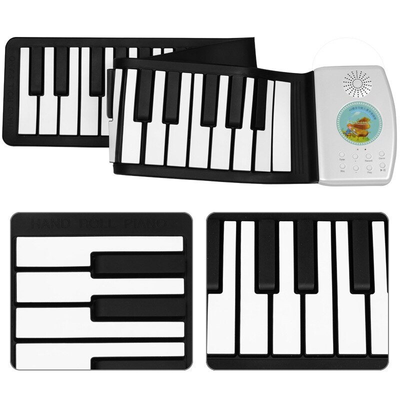 ELOS-49-Key Met Een Opvouwbare Folding Hand Roll Piano Beginner Versie Van Een Kind Draagbare Siliconen Toetsenbord