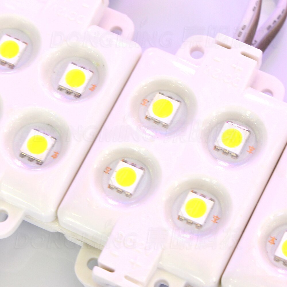 20PCS Waterproof IP65 SMD 5050 Led Module 12V 4 Led High Brightness For Led Channel Letter Advertising Sign,White