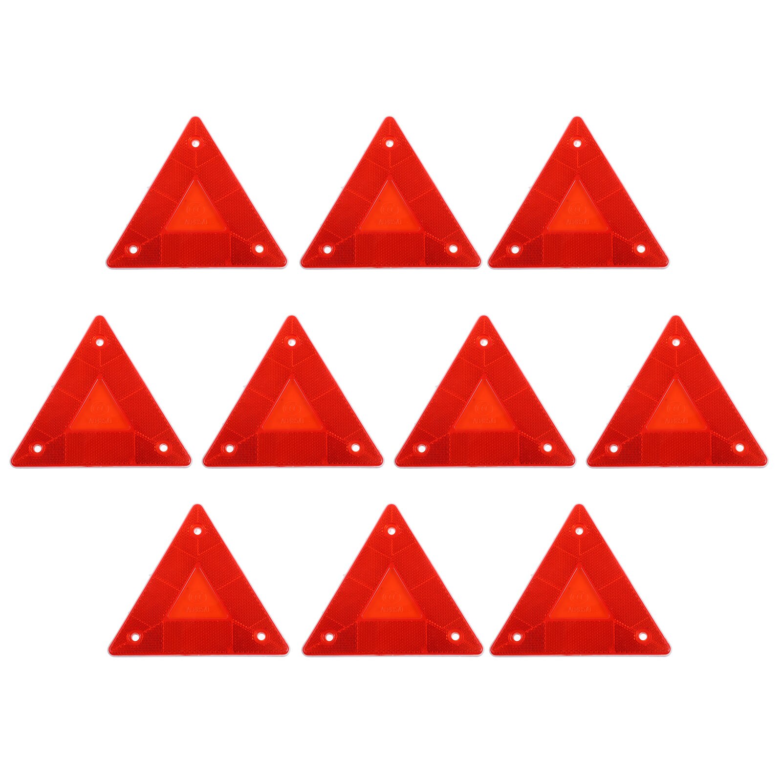 10pcs Car Reflector Triangle Reflector Nice Durable Safe Light Warning Sign Truck Reflector for Warning
