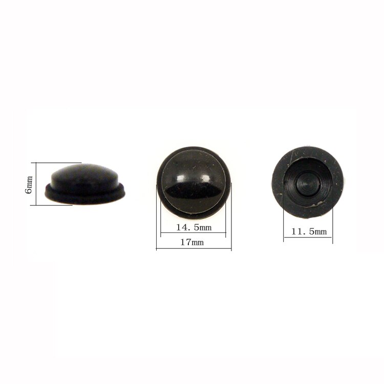 10pcs Tail Waterproof Switch Button Rubber Button Led Charging Flashlight Button Accessories Sealed Rubber Cap: 14.5mmX6mm