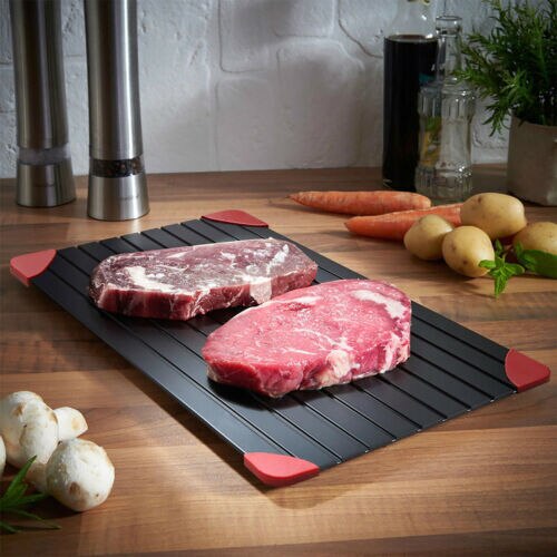 Tiningsplatta i aluminium snabbavfrostning tinning av kött eller frysta matfack
