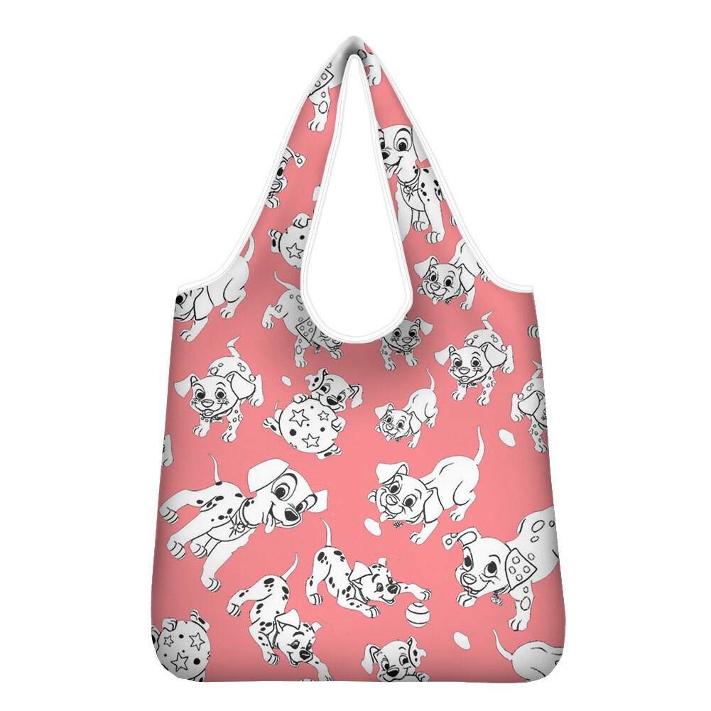 Dalmatian Dog Reusable Folding Shopping Bags Grocery Bag Large Size Eco Portable Shoulder Handbag Polyester Travel Tote Bag: ZLH1150KO