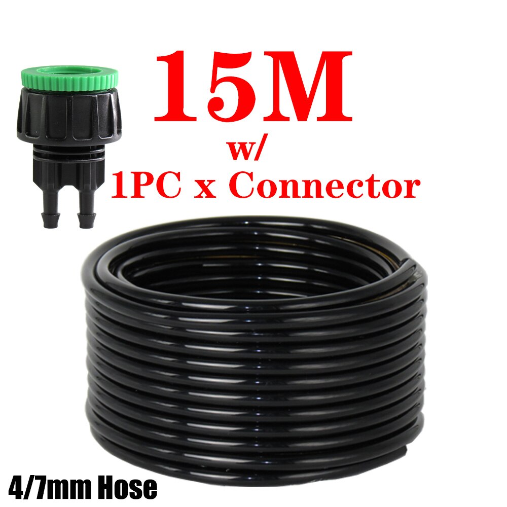 RBCFHl 5m-100m 4/7mm Garden Watering PVC Pipe Micro Irrigation Tubing Sprinkler W/ 1/2''&amp;3/4'' Integrated Connector: Blue