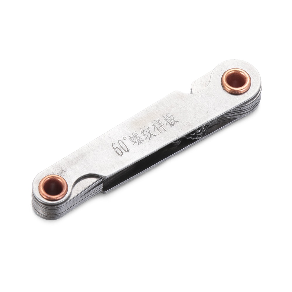 Calibrador de rosca de 55/60 grados de pulgada métrica, medidor de paso de tornillo de engranaje, medidor de paso de acero al carbono, herramientas de combinación de torno central