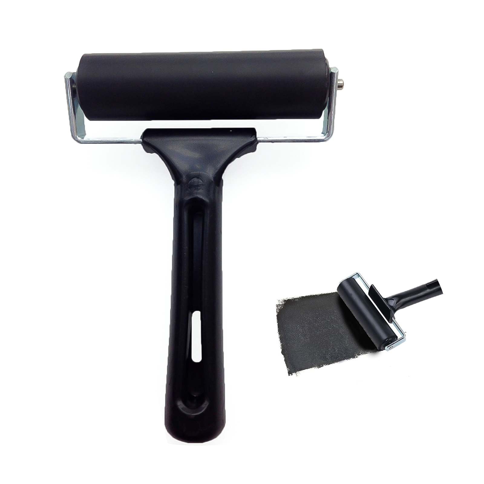 10cm Print Ink Roller Brayer Printmaking Roller Ink Painting Rubber Roller Art Stamping Tools Painting Hand Tools