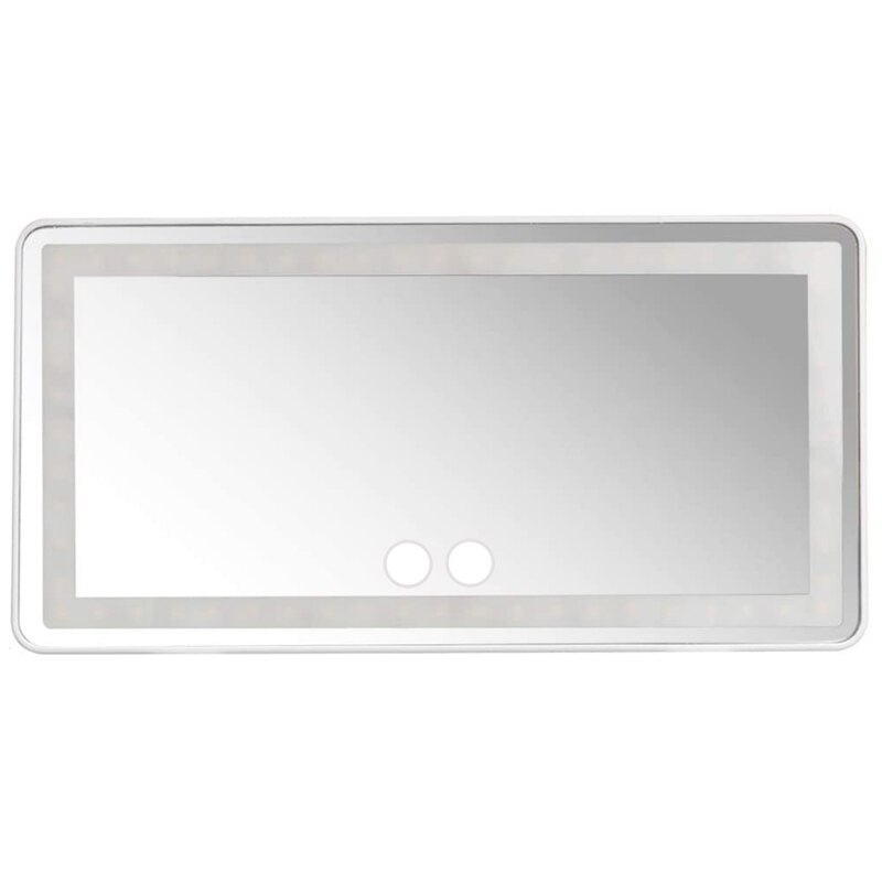 Auto Zonneklep Spiegel Met Led Verlichting Auto Make-Up Spiegel Met Verlichting Cosmetische Spiegel Clip Op Zonneklep Reizen