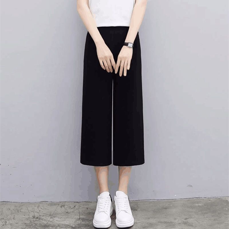 Sleep Bottoms Women White All-match Teen Leisure Outdoor Popular Trendy Drawstring Spring Letter Streetwear Lounge Korean Style: black capris / XL